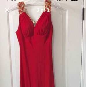 Faviana Vibrant Red Gown